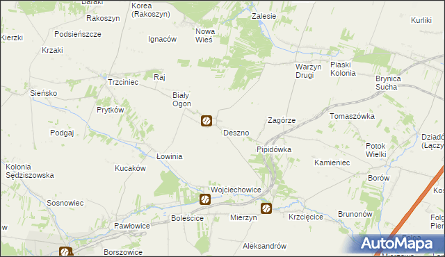 mapa Deszno, Deszno na mapie Targeo