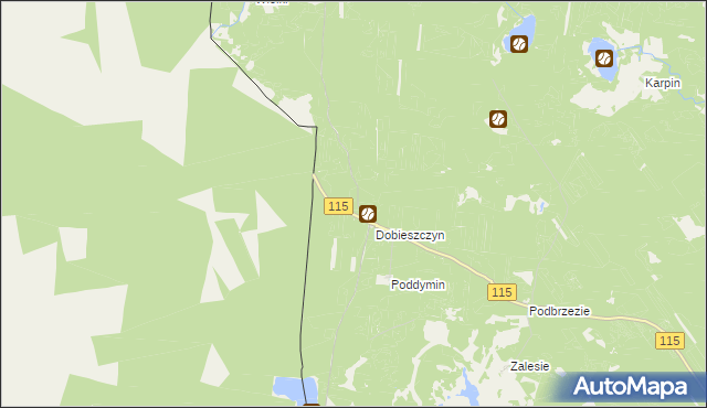 mapa Dobieszczyn, Dobieszczyn na mapie Targeo