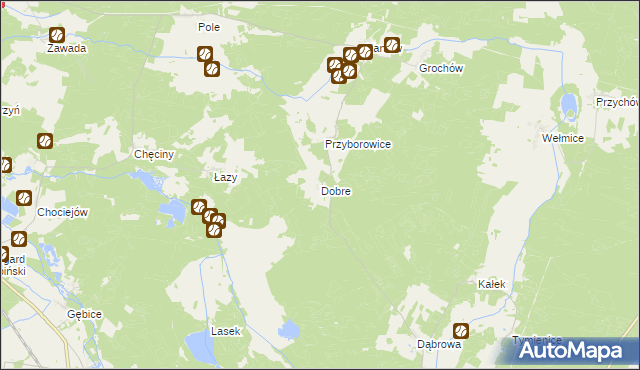 mapa Dobre gmina Gubin, Dobre gmina Gubin na mapie Targeo