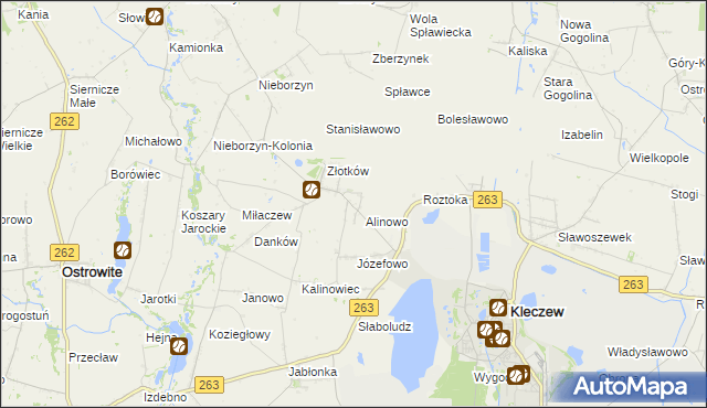 mapa Dobromyśl gmina Kleczew, Dobromyśl gmina Kleczew na mapie Targeo