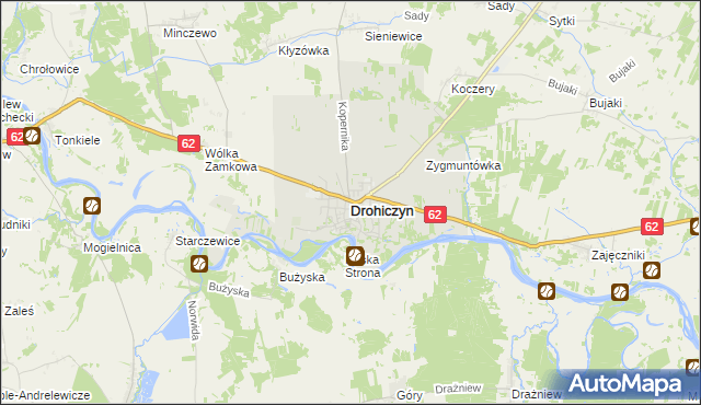 mapa Drohiczyn, Drohiczyn na mapie Targeo