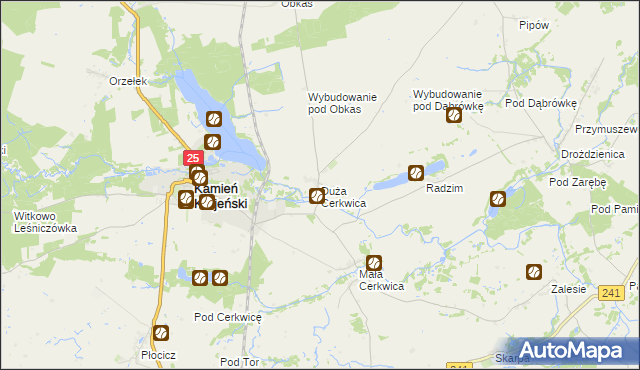 mapa Duża Cerkwica, Duża Cerkwica na mapie Targeo