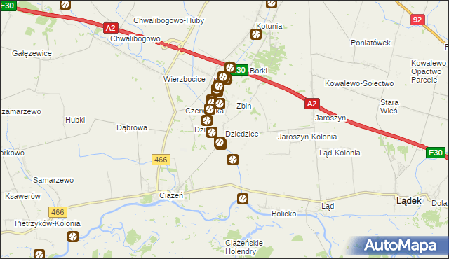 mapa Dziedzice gmina Lądek, Dziedzice gmina Lądek na mapie Targeo