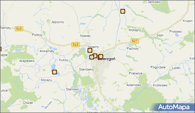 mapa Dzierzgoń, Dzierzgoń na mapie Targeo
