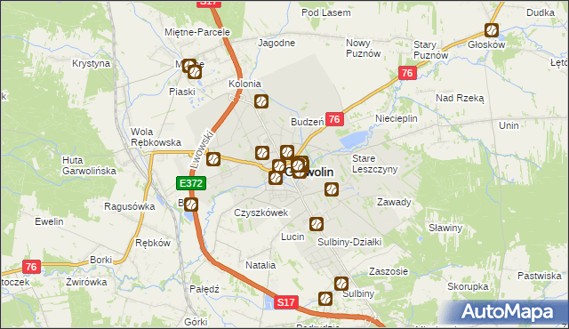 mapa Garwolin, Garwolin na mapie Targeo