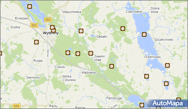 mapa Gawliki Małe, Gawliki Małe na mapie Targeo