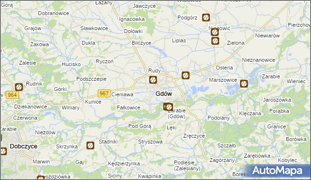 mapa Gdów, Gdów na mapie Targeo
