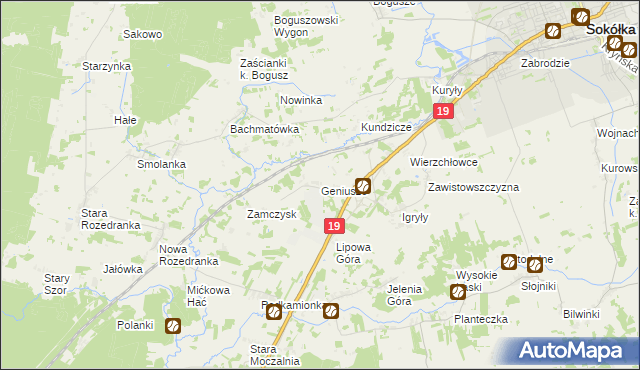 mapa Geniusze, Geniusze na mapie Targeo
