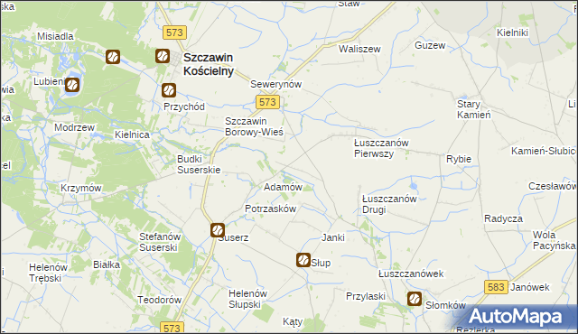 mapa Gołas, Gołas na mapie Targeo