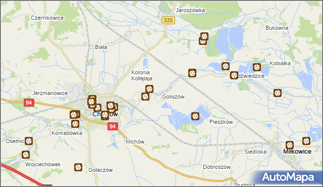 mapa Goliszów, Goliszów na mapie Targeo
