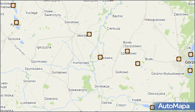 mapa Gołkówko, Gołkówko na mapie Targeo