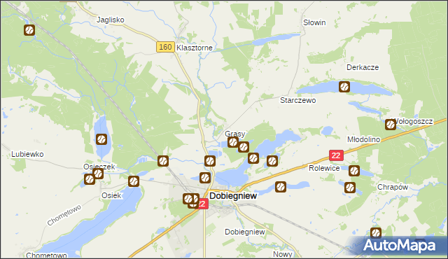 mapa Grąsy, Grąsy na mapie Targeo