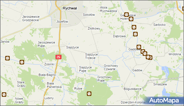 mapa Grochowy, Grochowy na mapie Targeo
