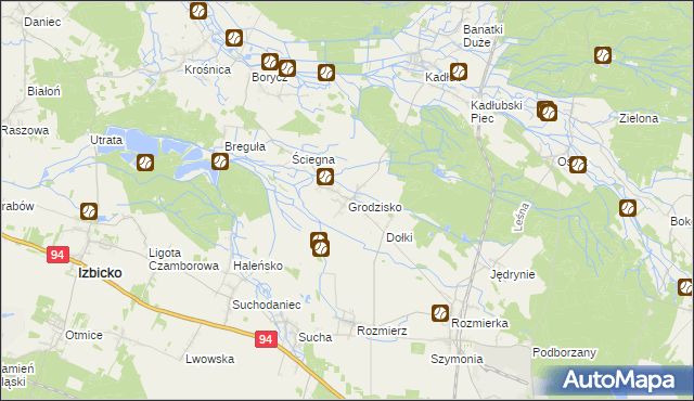 mapa Grodzisko gmina Strzelce Opolskie, Grodzisko gmina Strzelce Opolskie na mapie Targeo