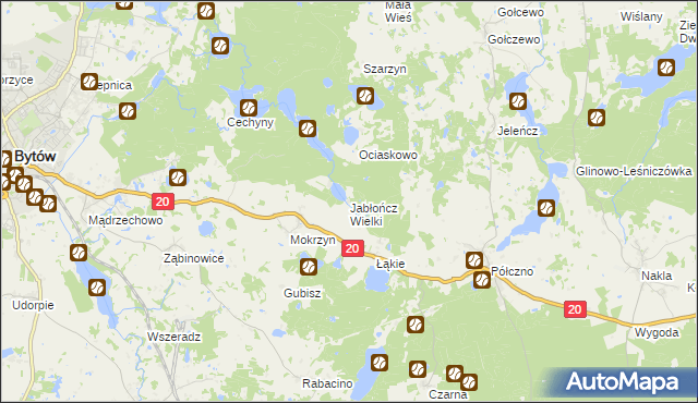 mapa Jabłończ Wielki, Jabłończ Wielki na mapie Targeo