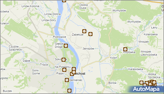 mapa Janiszów gmina Annopol, Janiszów gmina Annopol na mapie Targeo