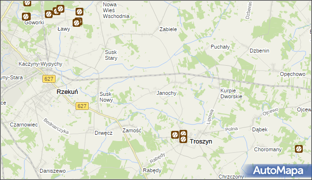 mapa Janochy, Janochy na mapie Targeo