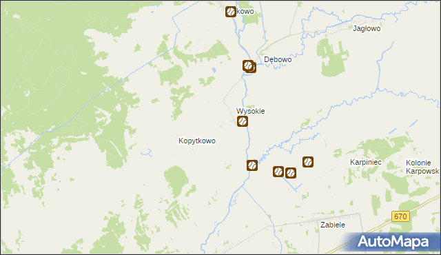 mapa Jasionowo Dębowskie, Jasionowo Dębowskie na mapie Targeo