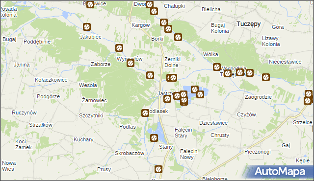 mapa Jastrzębiec gmina Stopnica, Jastrzębiec gmina Stopnica na mapie Targeo