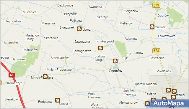 mapa Jurków Drugi, Jurków Drugi na mapie Targeo