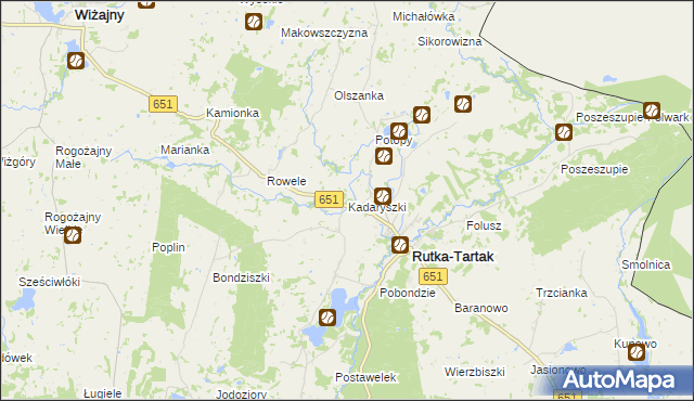mapa Kadaryszki, Kadaryszki na mapie Targeo