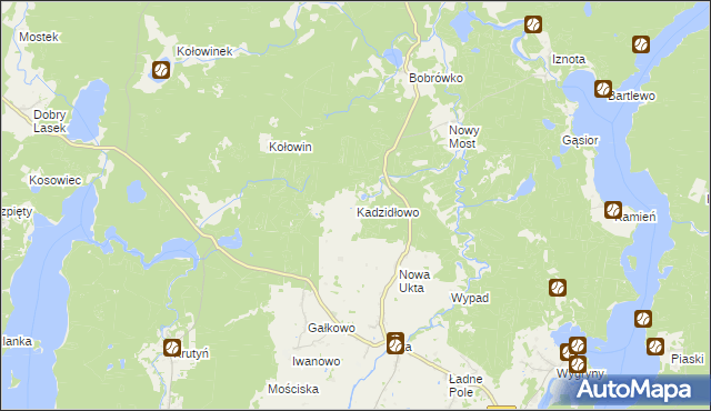 mapa Kadzidłowo, Kadzidłowo na mapie Targeo