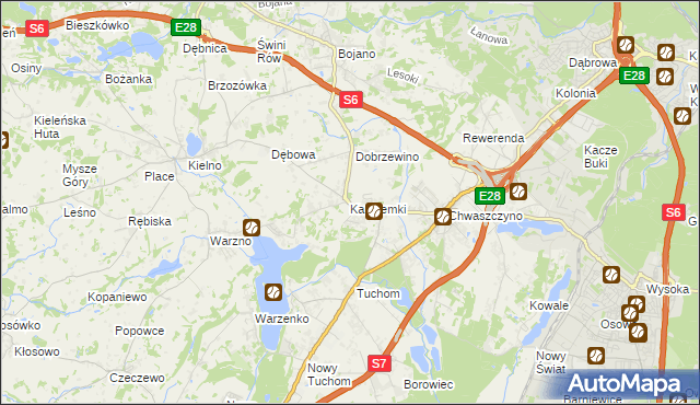 mapa Karczemki gmina Szemud, Karczemki gmina Szemud na mapie Targeo