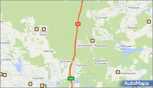 mapa Karczowiska, Karczowiska na mapie Targeo