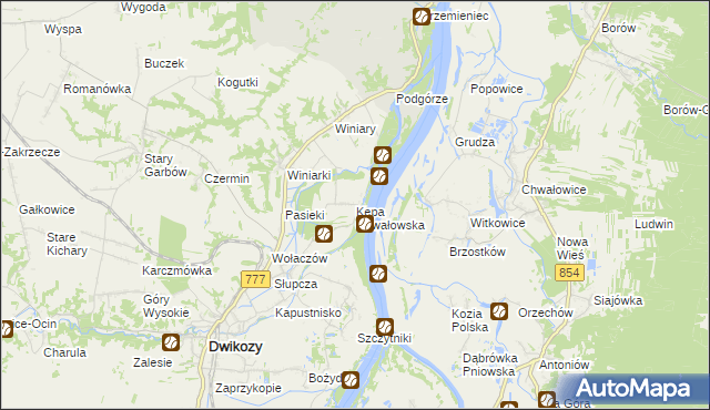mapa Kępa Chwałowska, Kępa Chwałowska na mapie Targeo