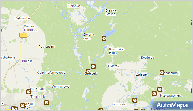 mapa Kiełpiński Most, Kiełpiński Most na mapie Targeo