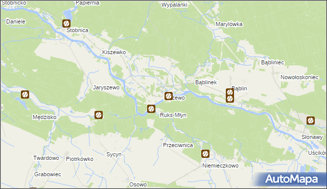 mapa Kiszewo, Kiszewo na mapie Targeo