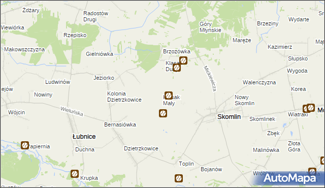 mapa Klasak Mały, Klasak Mały na mapie Targeo