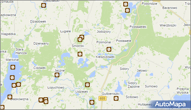 mapa Kleszczówek, Kleszczówek na mapie Targeo