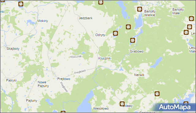mapa Klucznik, Klucznik na mapie Targeo