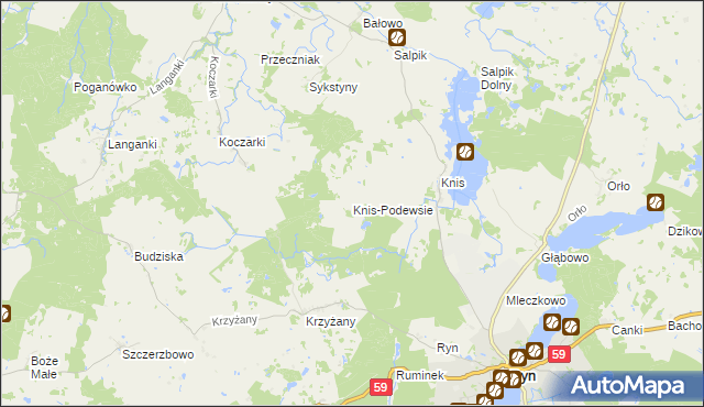 mapa Knis-Podewsie, Knis-Podewsie na mapie Targeo