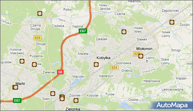 mapa Kobyłka, Kobyłka na mapie Targeo