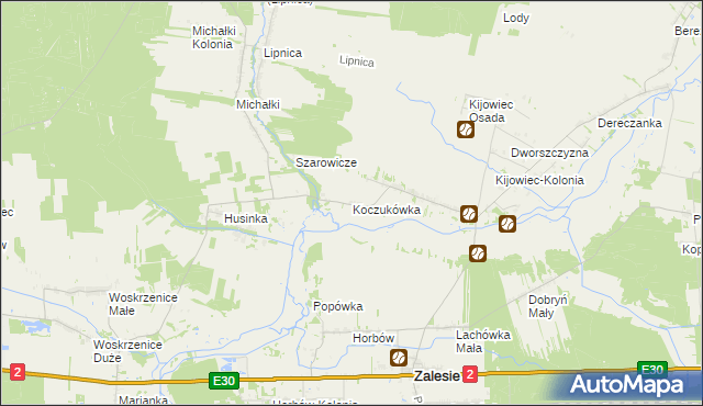 mapa Koczukówka, Koczukówka na mapie Targeo