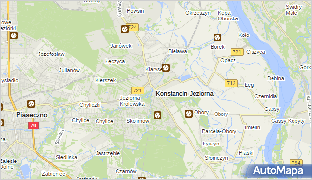 mapa Konstancin-Jeziorna, Konstancin-Jeziorna na mapie Targeo