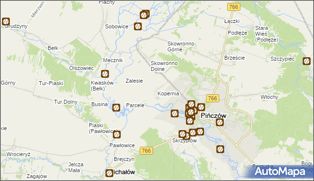 mapa Kopernia, Kopernia na mapie Targeo