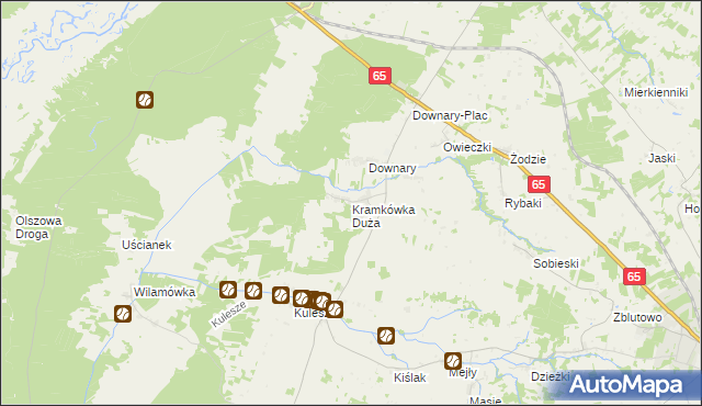 mapa Kramkówka Duża, Kramkówka Duża na mapie Targeo