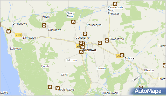 mapa Krokowa, Krokowa na mapie Targeo