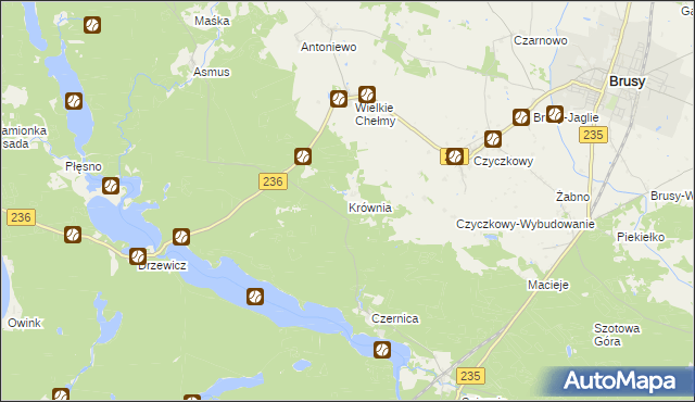 mapa Krównia, Krównia na mapie Targeo