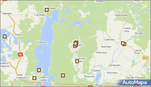 mapa Krutyń, Krutyń na mapie Targeo