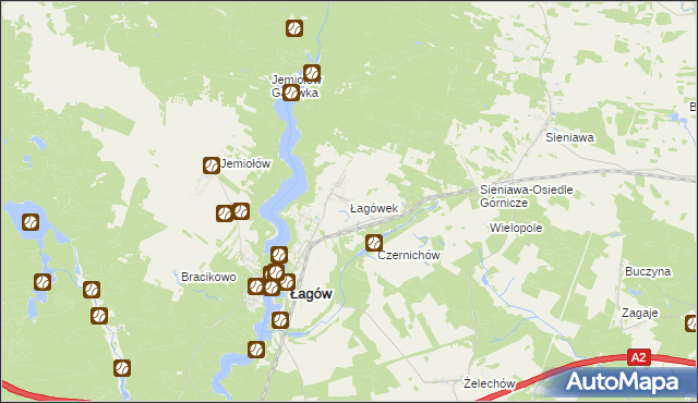 mapa Łagówek, Łagówek na mapie Targeo