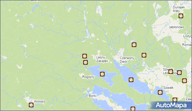 mapa Leśny Zakątek, Leśny Zakątek na mapie Targeo