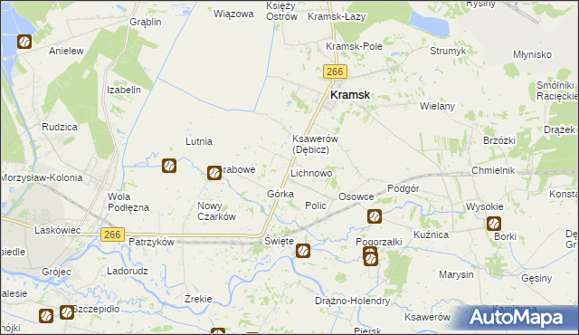 mapa Lichnowo, Lichnowo na mapie Targeo