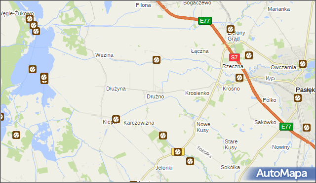 mapa Lisów gmina Elbląg, Lisów gmina Elbląg na mapie Targeo