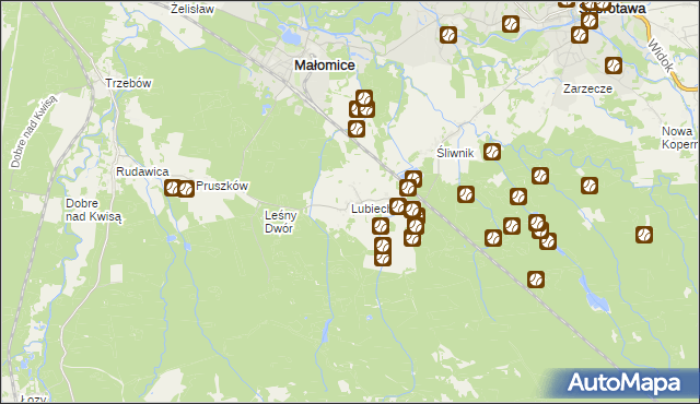 mapa Lubiechów, Lubiechów na mapie Targeo