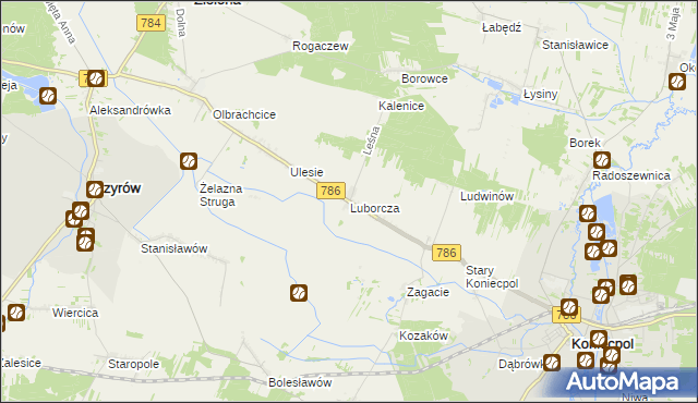 mapa Luborcza, Luborcza na mapie Targeo