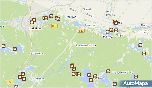 mapa Łysaków-Kolonia, Łysaków-Kolonia na mapie Targeo